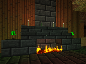 Fireplace Minecraft idea